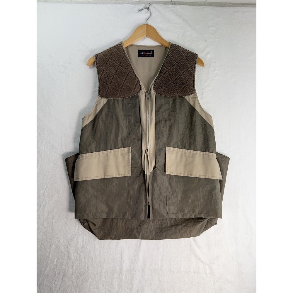 VINTAGE RedHead Vest Mens XL Olive Khaki Hunting Shooting Game Bag Zip‎ Bird 90s